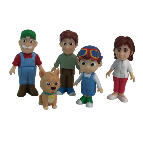 Cocomelon Toy Figures Lot Posable TomTom Mom Dad Grandpa Bingo Dog Cake Toppers - Picture 1 of 15